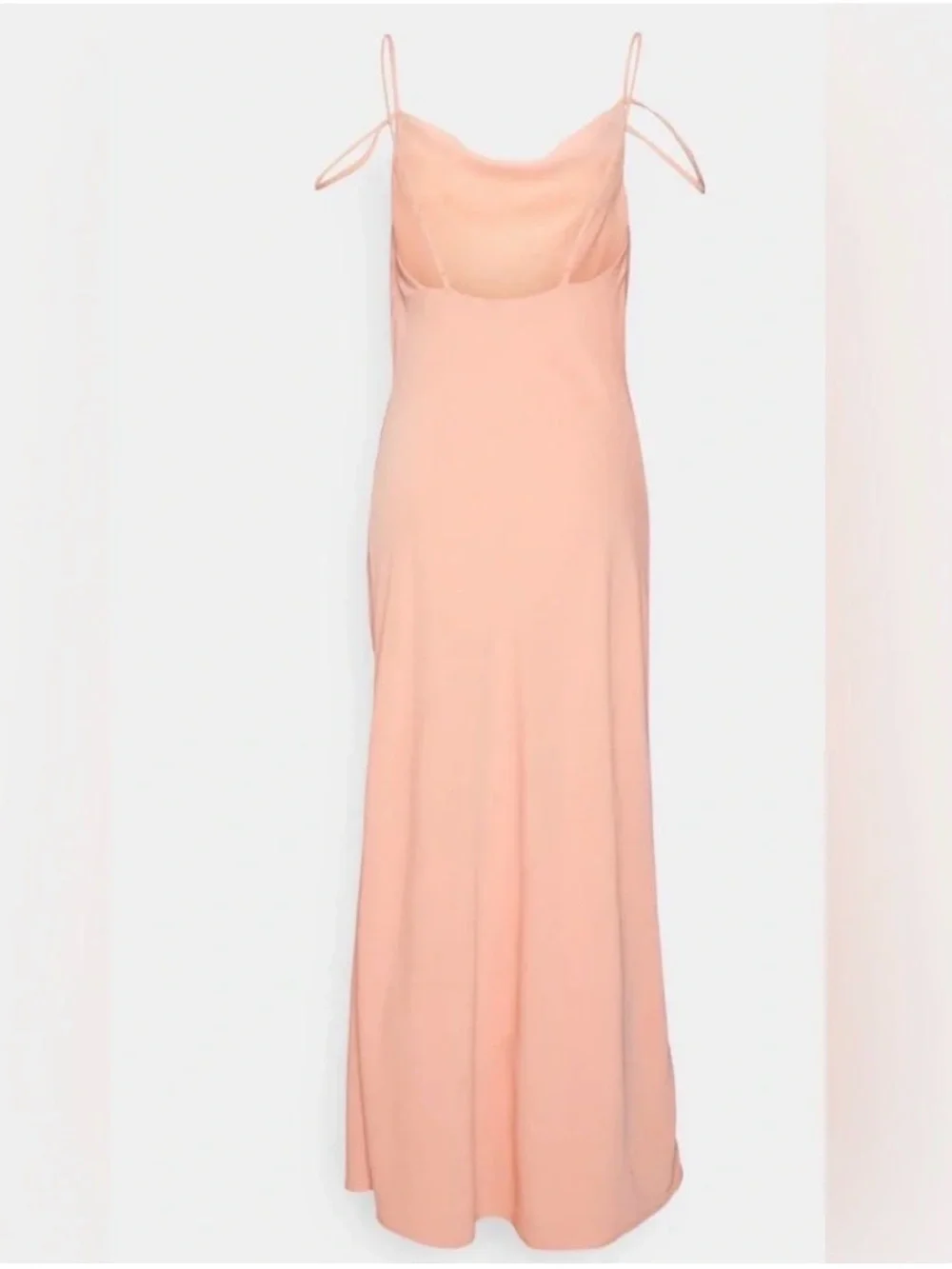 Abercrombie & Fitch Peach Cowl-Neck Slip Maxi Dress